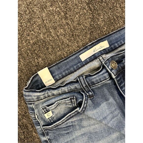 Kancan Los Angeles Distressed Comfy Stretch Skinny Blue Jeans Midrise Size 9 or - Picture 5 of 5